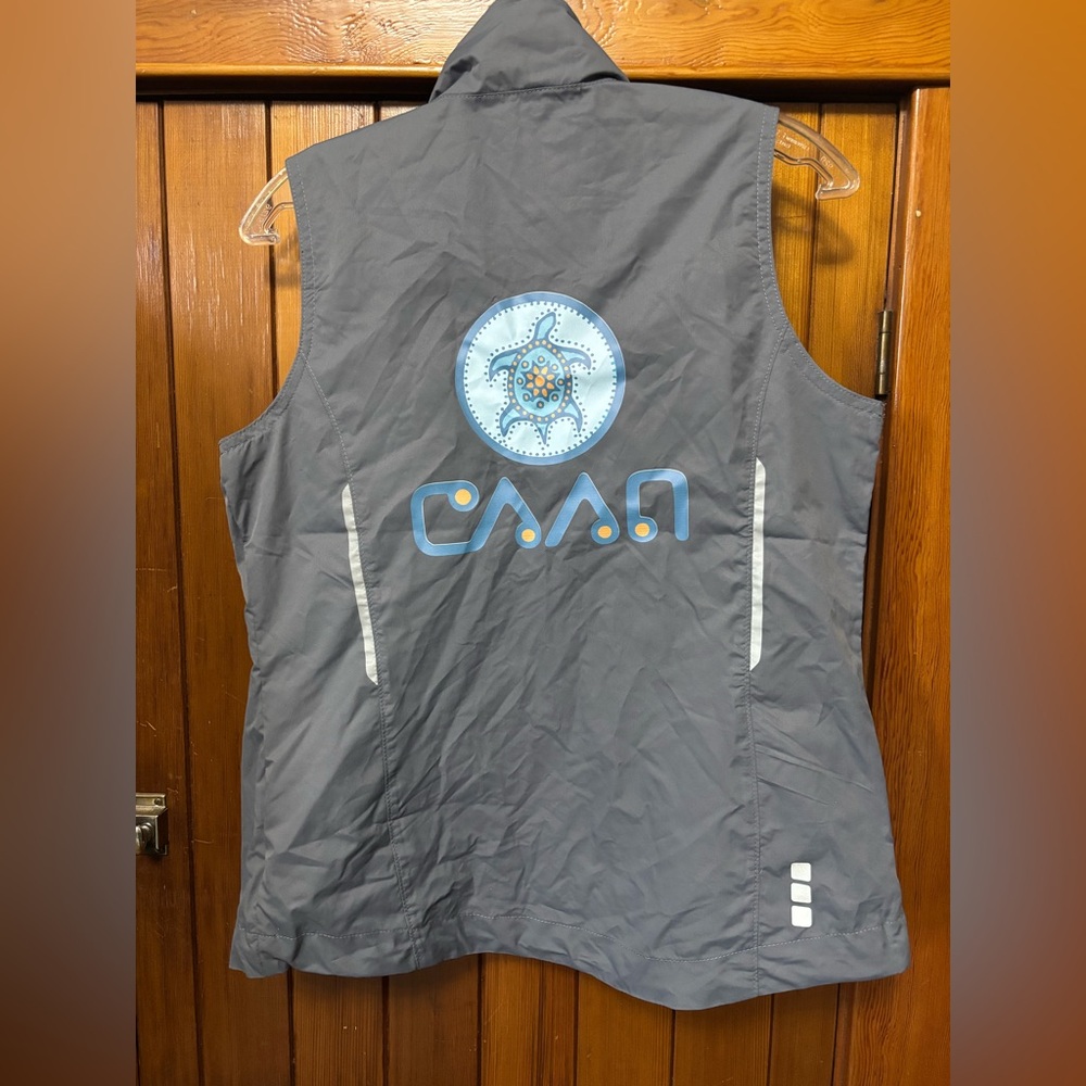 3/$25 Gray Elevate Vest with Lime Accents